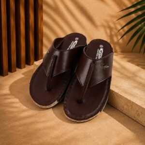 Classic Two-Strap Brown Sandal